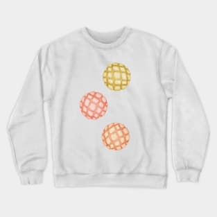 Melon Pan Bread Japanese Snack Illustration - Without Background Crewneck Sweatshirt